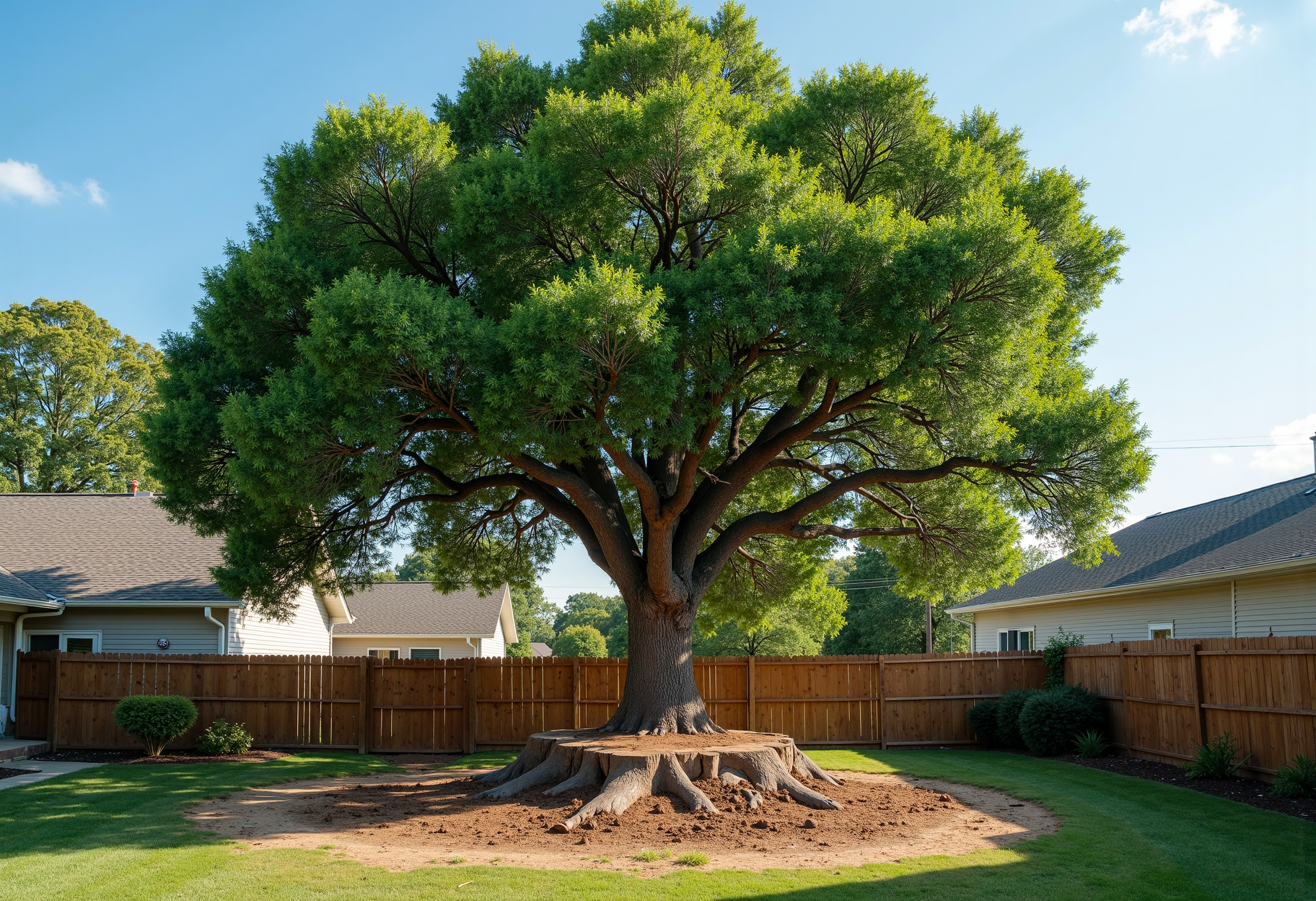 A big oak taken down
